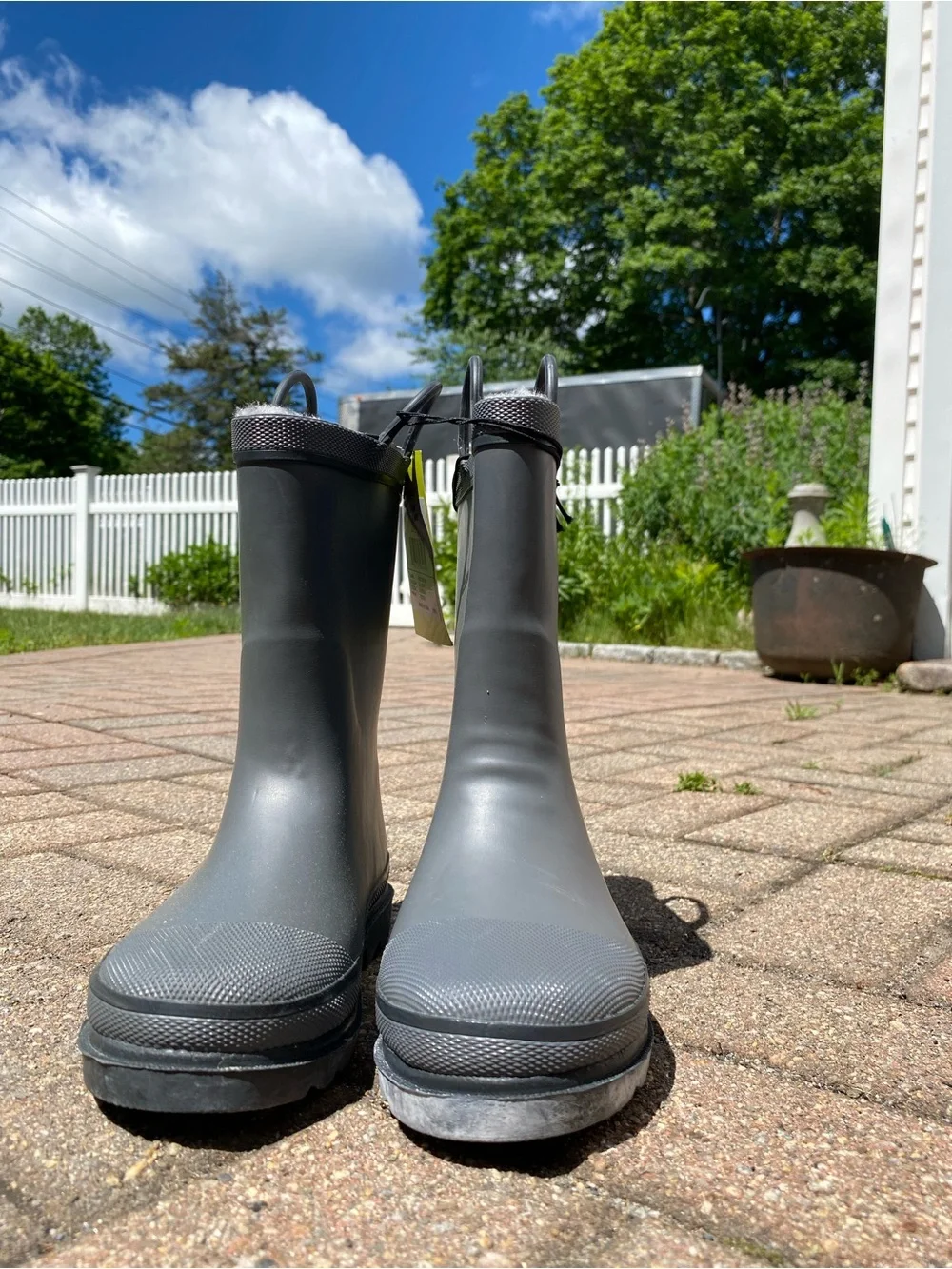 Kids Western Chief Gray Rubber Rain Boots (boy or girls size 1)